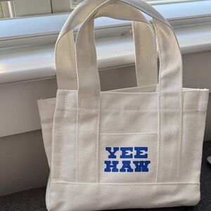 White Canvas Crossbody Bag